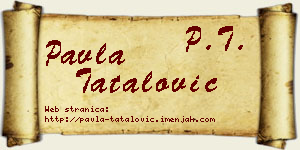 Pavla Tatalović vizit kartica